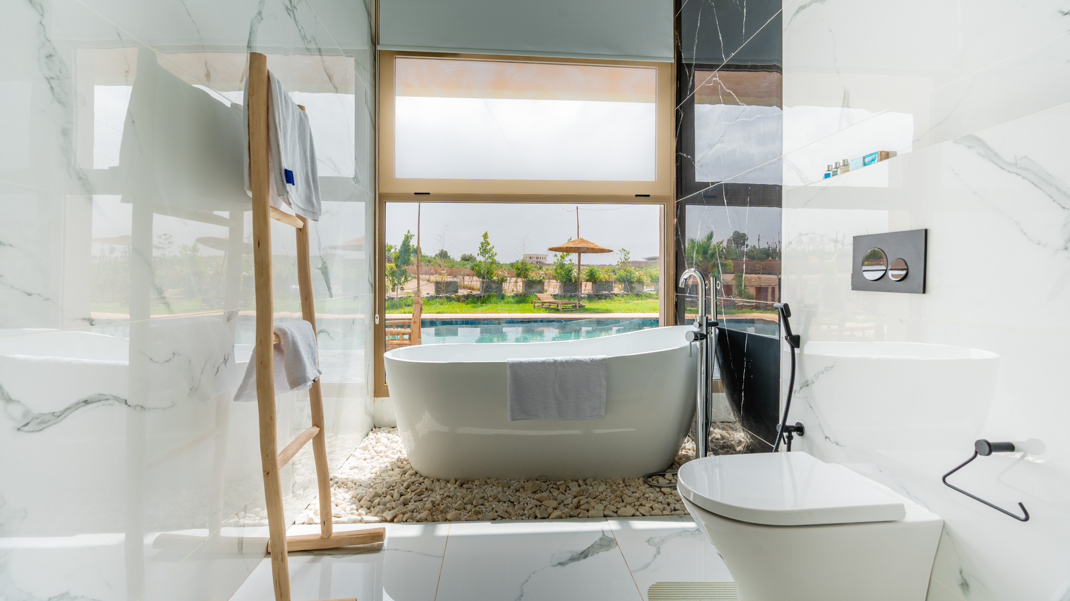 Bright king bedroom at Life Resort Marrakech
