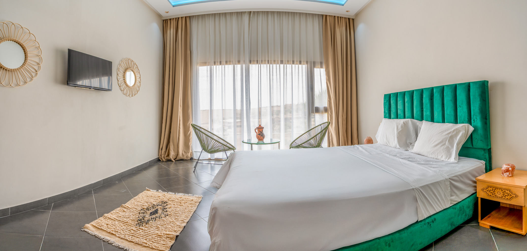 Bedroom interior at Life Resort Marrakech